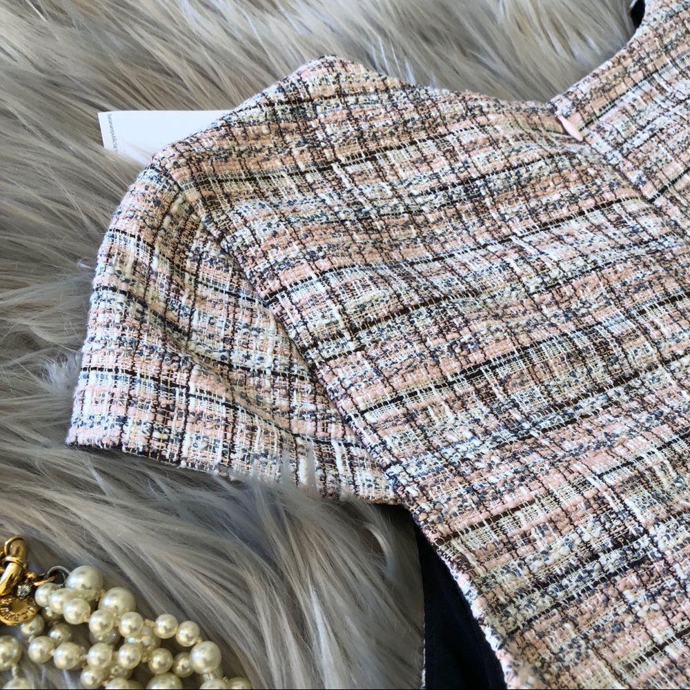 SOLD NWT Tweed Boucle Cap-Sleeve Sheath Dress - Picture 5 of 7